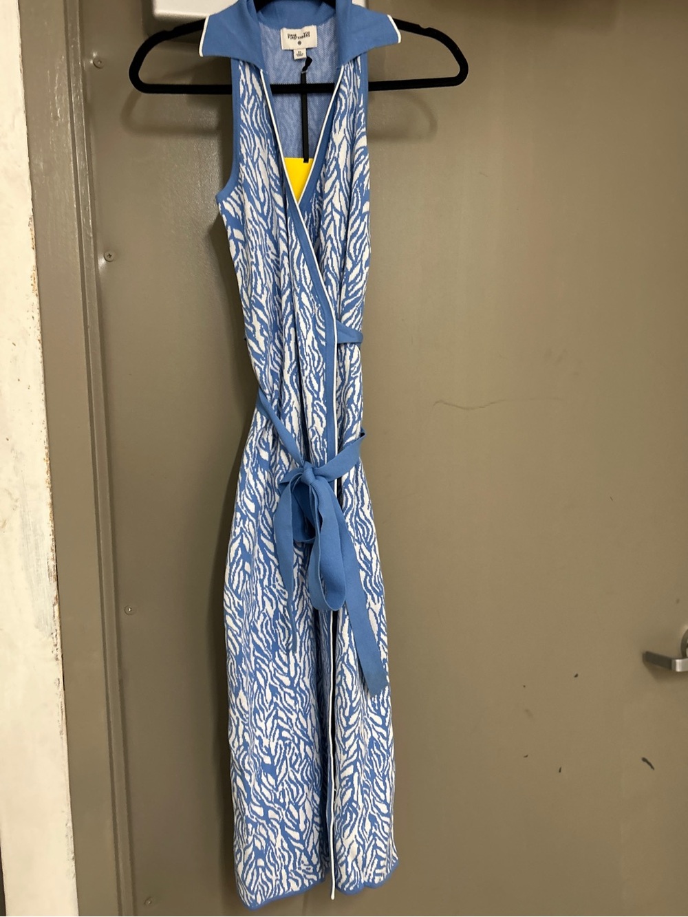 Diane Von Furstenberg Blue and White Patterned Girls One-Piece Jumpsuit